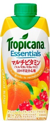 ビタミンの不足分を手軽に補える...キリン「トロピカーナ　エッセンシャルズ　マルチビタミン」発売