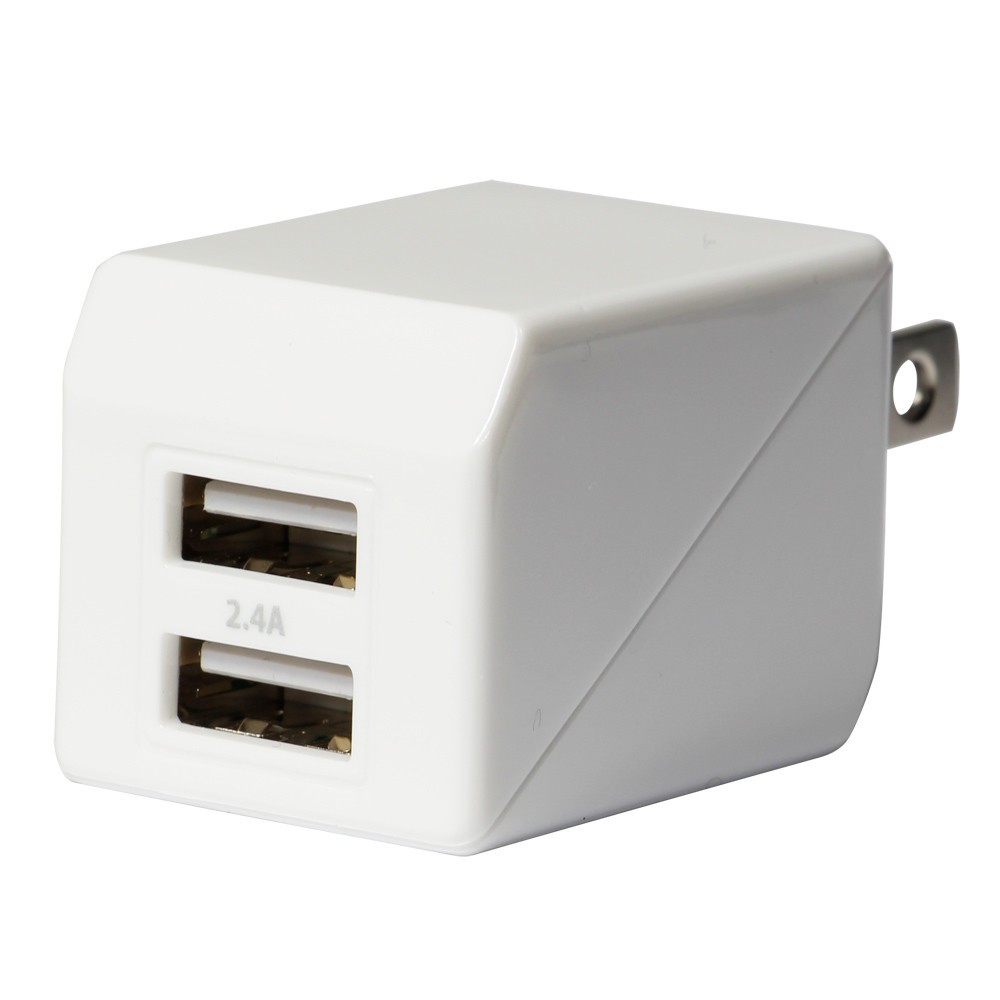 USB2ポート備えたAC 充電器　オウルテック「OWL-ACU2F24シリーズ」