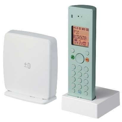 クリアな通話「DECT」方式、シンプルデザインのコードレス電話機　プラスマイナスゼロから
