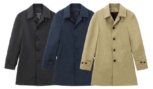 「Navy PREMIUM」から、高級感を放つステンカラーコートと軽やかな着心地のダウンジャケット発売