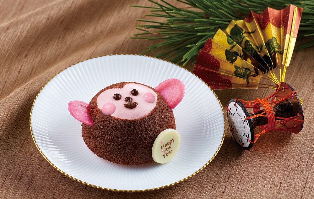 1月限定の干支ケーキ　東京會舘のふんわりムース「ハッピーモンキー」