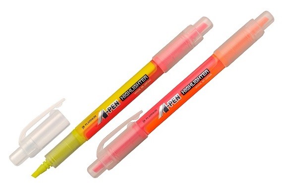 プラチナ万年筆、1本で2色が使える蛍光ラインマーカー発売
