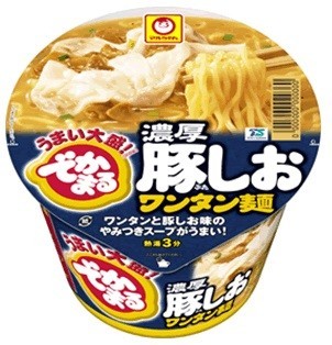 やみつきになる「豚しお味」のワンタン麺！「マルちゃんでかまる」から新発売