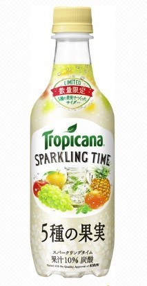 フルーティーな味わいにミントが香る「トロピカーナ スパークリングタイム5種の果実」