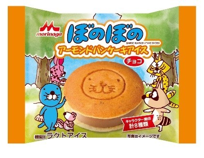 人気4コマ漫画「ぼのぼの」のキャラクターが焼印されたパンケーキアイスが森永乳業から