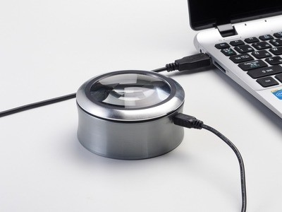 USB充電式LED拡大鏡　自動消灯、誤作動防止...スタイリッシュなボディに充実の機能