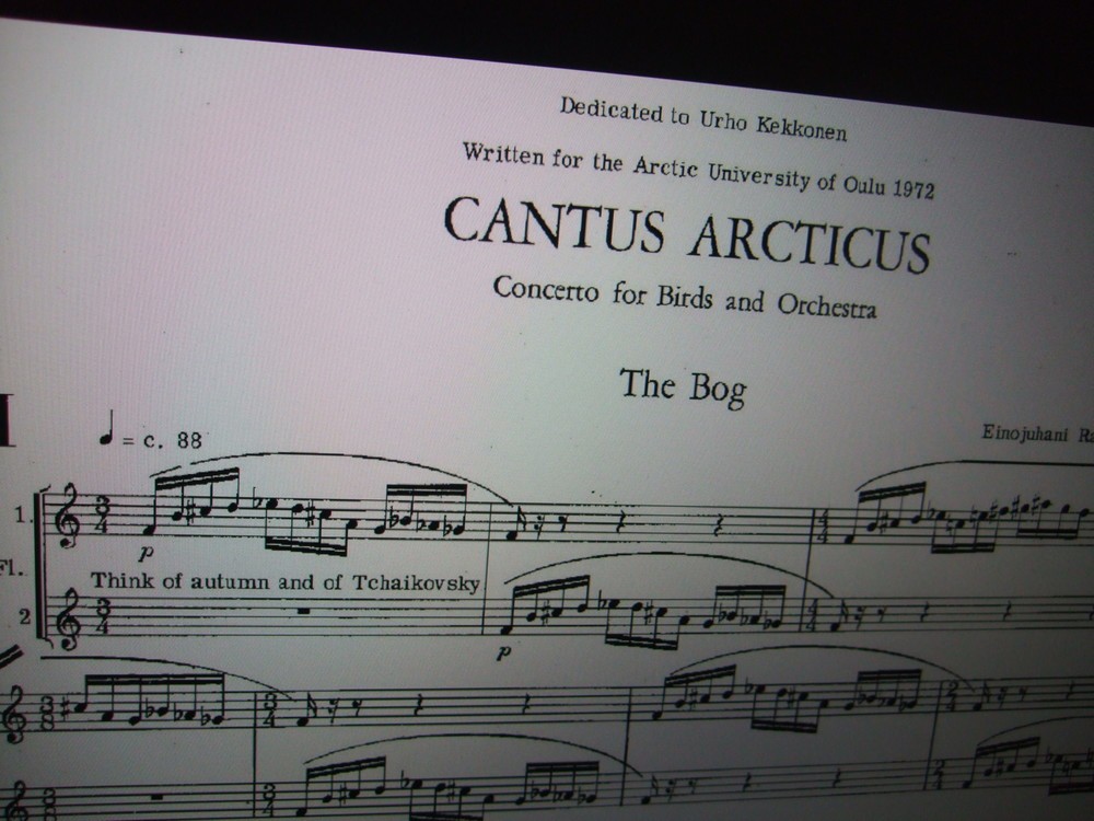 カントゥス・アルクティクス　1曲目の楽譜