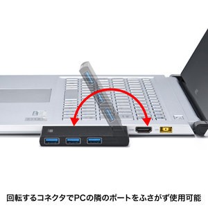 薄型コンパクトサイズのUSBハブ