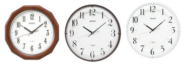 衛星電波で時刻修正「セイコー　スペースリンク」から小ぶりな木枠タイプとスタイリッシュなモダンタイプの掛時計