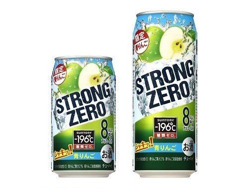 「－196℃　ストロングゼロ〈シャキッと！青りんご〉」期間限定発売