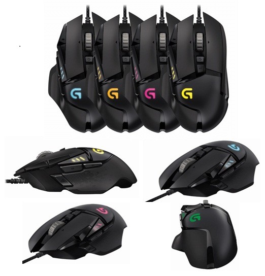 重さとバランス調整可能なゲーミングマウス、ロジクール「G502RGB」...最大5個の3.6gウェイトで