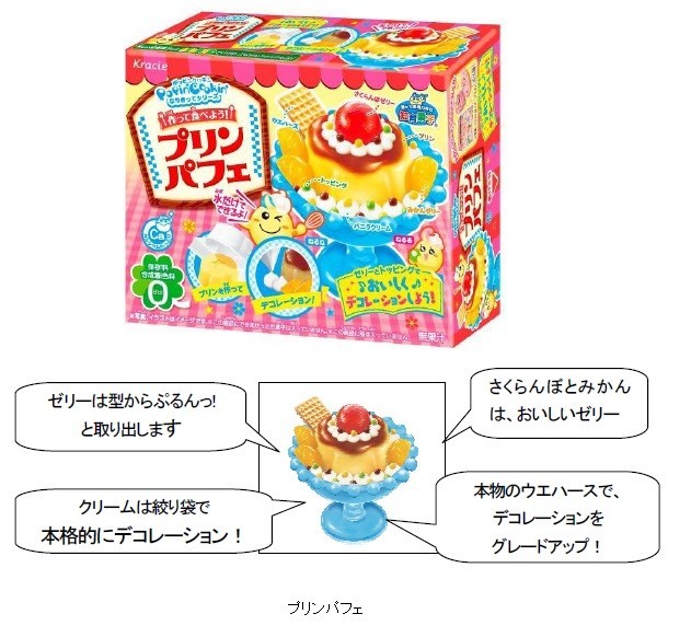 クラシエフーズ「プリンパフェ」　水と粉だけで本物そっくりに