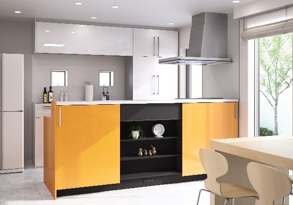 お手入れしやすいシンクやコーティングワークトップ搭載の「カナリエ」