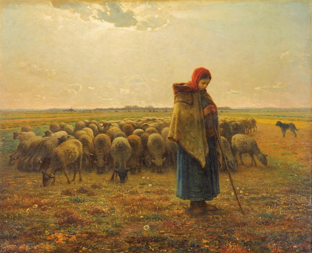 「羊飼いの少女」ジャン=フランソワ・ミレー　オルセー美術館蔵　ⒸRMN-Grand Palais (musée d'Orsay)/Michel Urtado/distributed by AMF