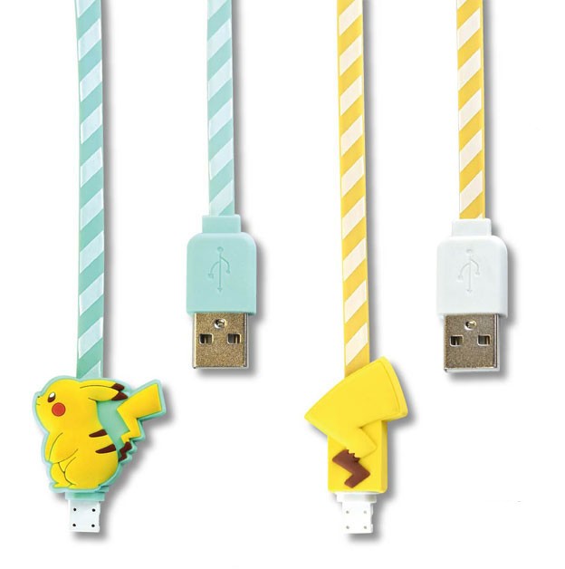 イナズマ形の尾が似合う「ピカチュウ」の「Lightning対応充電専用ケーブル」