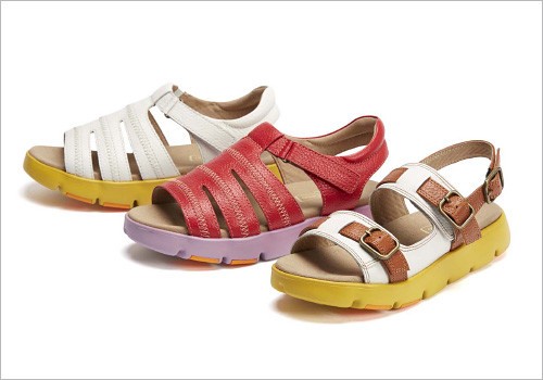 「アキレス・ソルボ」から女性用「カラーサンダル」かかとに医療に使う衝撃吸収素材