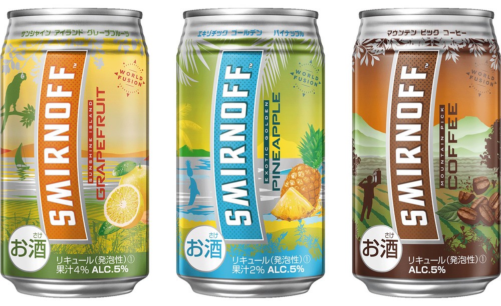 「スミノフ　ワールドフュージョン」発売...「グレープフルーツ」に「パイナップル」「コーヒー」　世界中のカルチャーを楽しめる