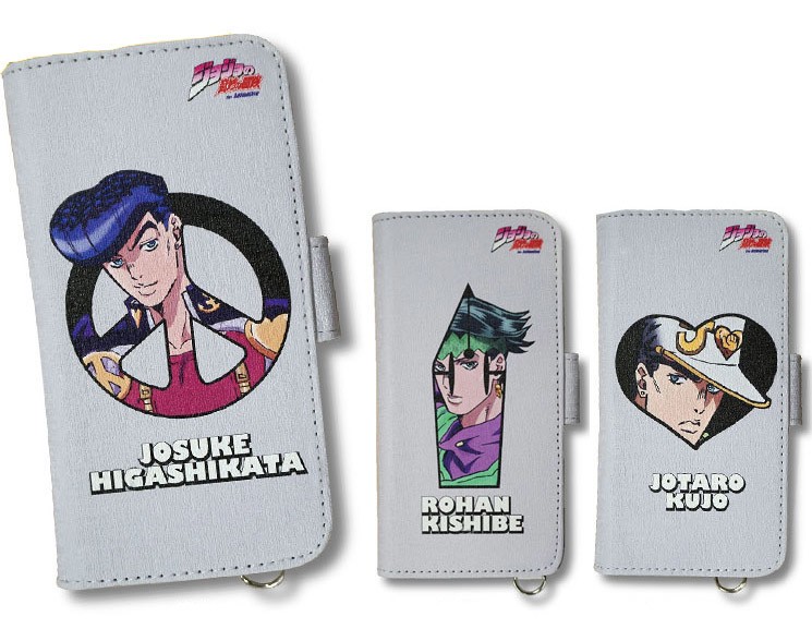 「ジョジョの奇妙な冒険」仗助・露伴・承太郎デザインの汎用スマホカバー＆iPhone 6sケース