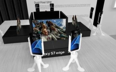 Galaxy S7 edgeブースのオートフォーカス性能体験コーナー