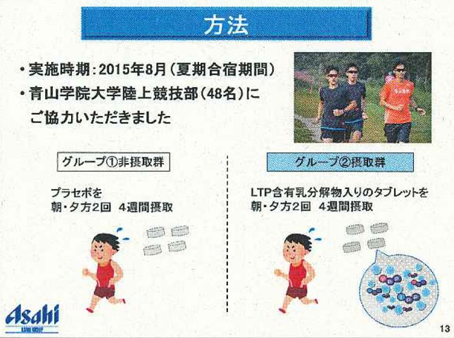 青学大陸上競技部48人が被験者となった