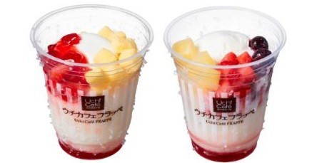 ローソン「ウチカフェフラッペ」に「ストロベリーチーズケーキ」など2品