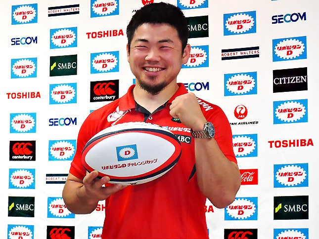 田中選手のポジションは、攻撃の起点となるスクラムハーフだ