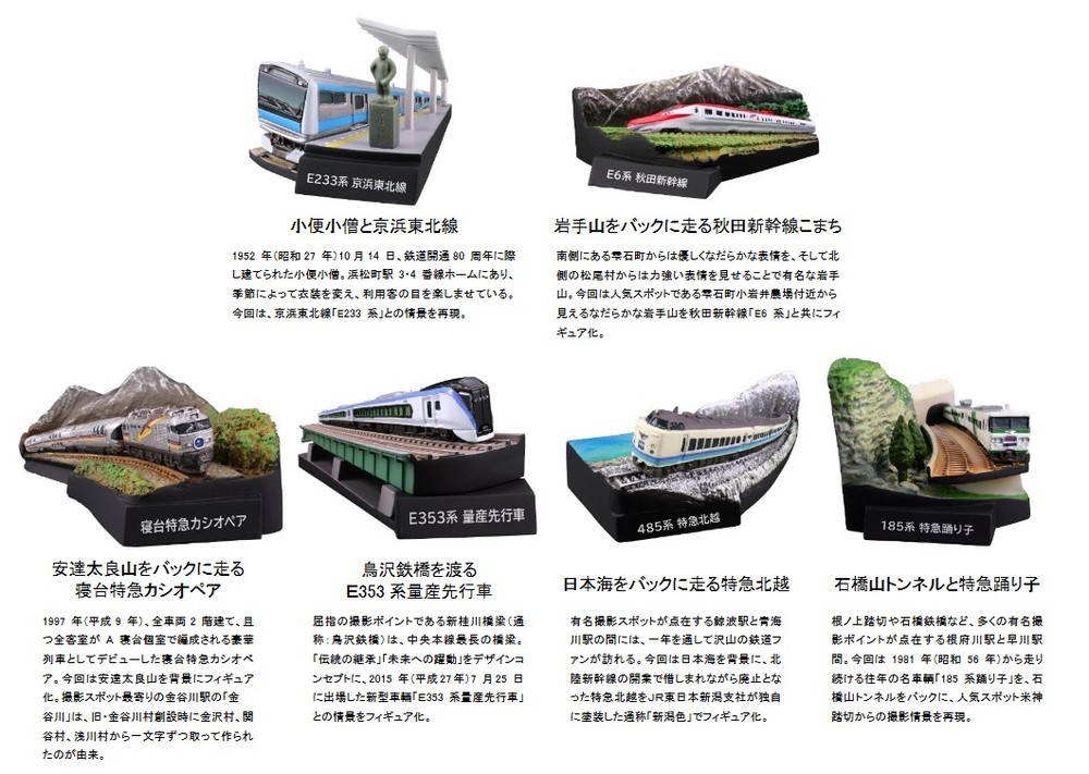 新型車輌から懐かしの名車までラインナップ