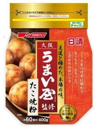 日本コナモン協会推薦「日清　大阪うまい屋監修　たこ焼粉」を発売！たこ焼き専門店の味を家庭でも