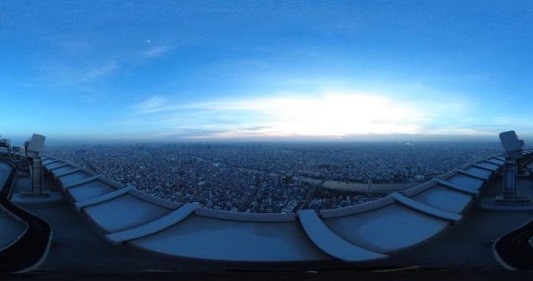 タワーの外に立ってみた景色