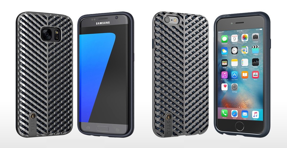 「シースルーメッシュデザイン」のスマホケース　iPhone 6s/6＆Galaxy S7 edgeを衝撃と熱から守る