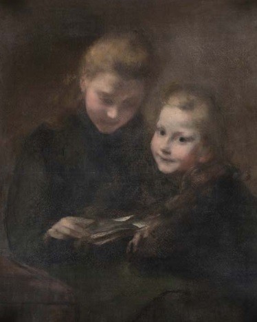 ウジェーヌ・カリエール「手紙」1887年頃 油彩、キャンヴァス 82.0×66.0㎝ 個人蔵