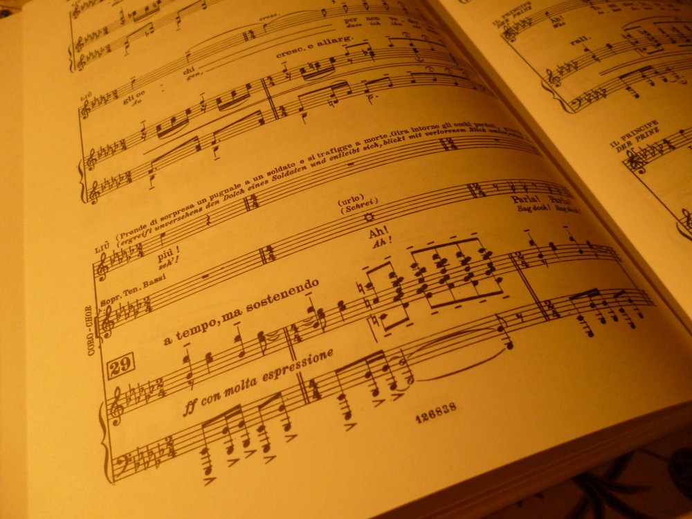 リウが死ぬことがト書きに書かれているアリアの最後、すなわちプッチーニの絶筆部分