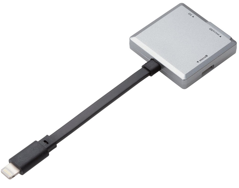 iPhoneやiPadのデータをSDカードにバックアップ　ロジテックからLightningカードリーダー