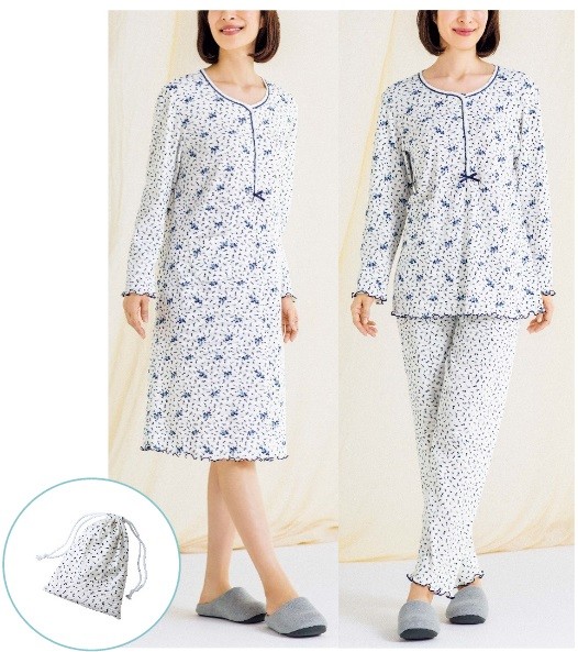家庭で旅先でワンランク上のくつろぎ「フラワー柄ナイトウェア」　ポーラから