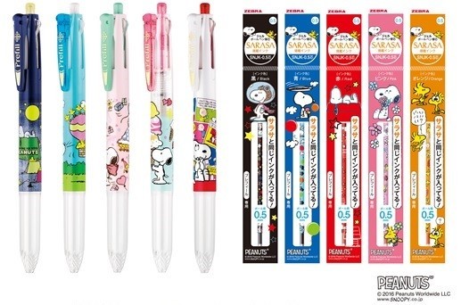 「スヌーピー」モデルのカスタマイズボールペン、ゼブラから