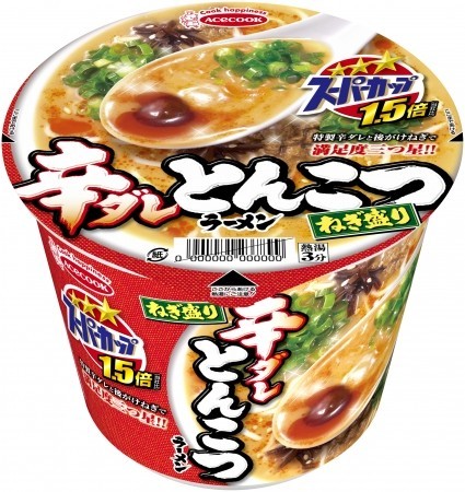 コクと辛さの「辛ダレとんこつラーメン　ねぎ盛り」　エースコックから