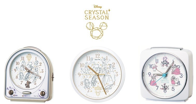 ディズニーの期間限定アートを配した目ざまし時計など　セイコークロック