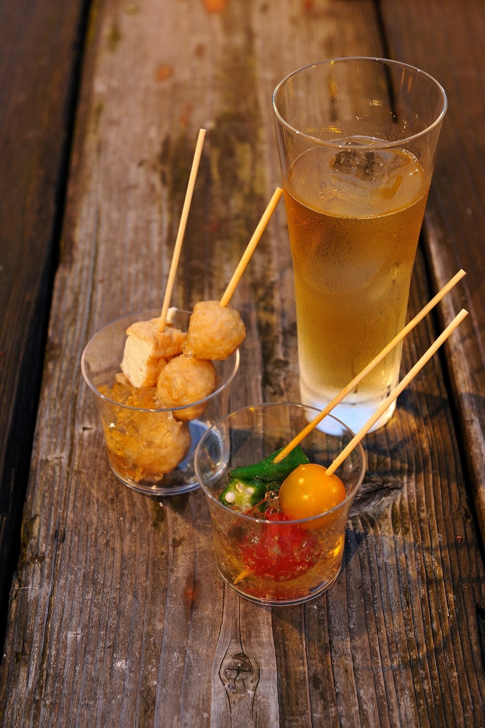 「ブランドホームパーティー」で、冷やしおでんのフィンガーフードがシルバーのハイボールとよく合うと評判だった