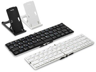 2つ折りでiPhone 6sとほぼ同サイズ、コンパクトなiPhone/iPad専用ワイヤレスキーボード