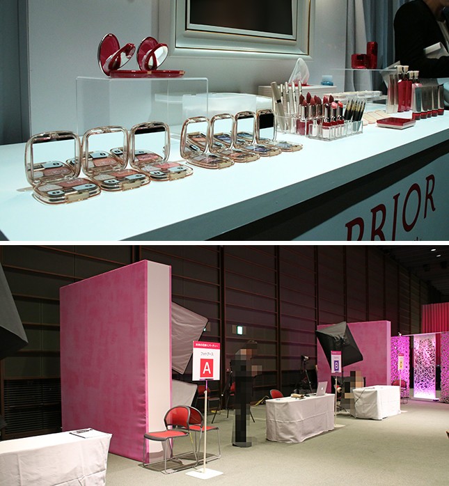 一般参加者もイベント会場でメイクと写真撮影のサービスが受けられる