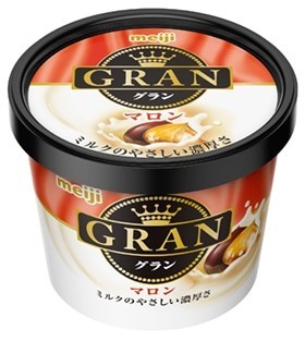 マロンの味わいとミルクのおいしさを楽しめるアイスクリーム　明治