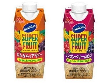 スーパーフルーツがつまった栄養機能食品2飲料、森永乳業