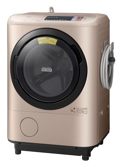 「『温水』ナイアガラ洗浄」で、衣類に付いた黄ばみまできれいに落とす（写真は、「ビッグドラム BD‐NX120A」）