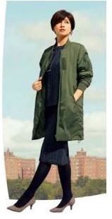 大人カジュアルな印象に最適なロング「MA－１ブルゾン」