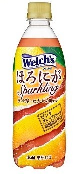 大人向け炭酸飲料「『Welch's』ほろにがスパークリング」発売　アサヒ飲料から