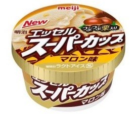 モンブランのような味わいのアイス「明治　エッセルスーパーカップマロン味」