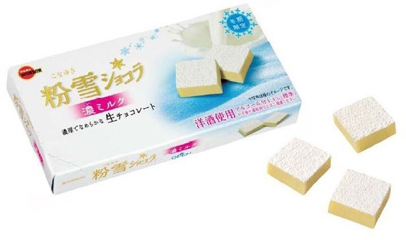淡く儚い粉雪をイメージした白い生チョコ　「粉雪（こなゆき）ショコラ濃（こい）ミルク」　ブルボンから