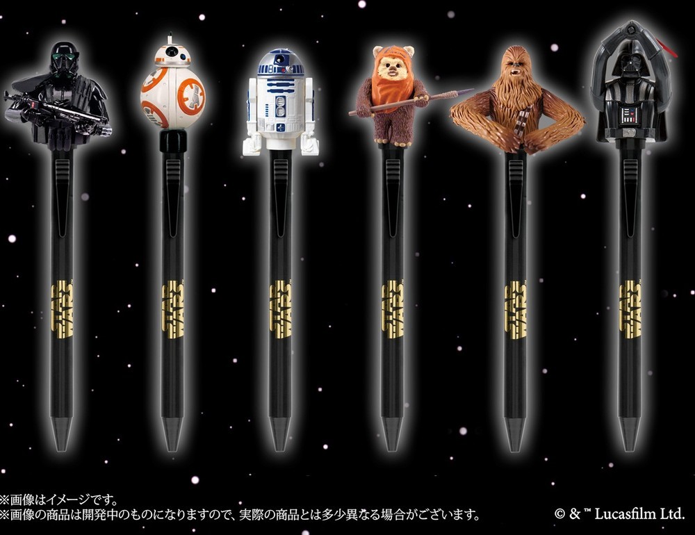 「スター・ウォーズ」キャラクターが大きくアクション　ギミック付きボールペン