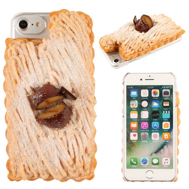 「和栗モンブラン」のiPhone 7ケース　クリームの質感などを細かく再現