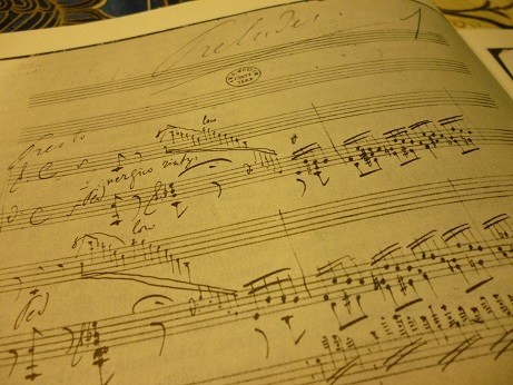 リストの自筆譜・・超絶技巧練習曲の１曲目「前奏曲」冒頭部分